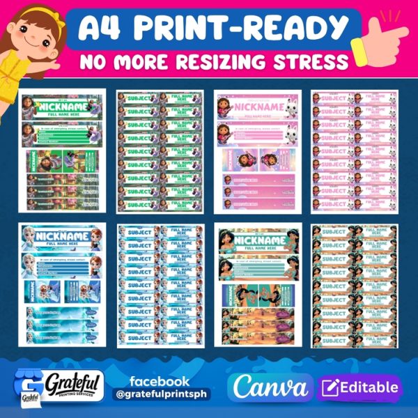 GIRLS Cartoon Labels Bundle - Image 4