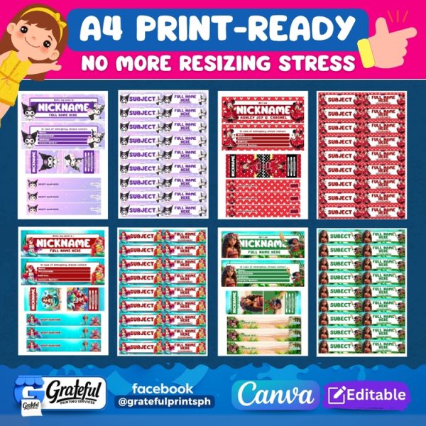 GIRLS Cartoon Labels Bundle - Image 5
