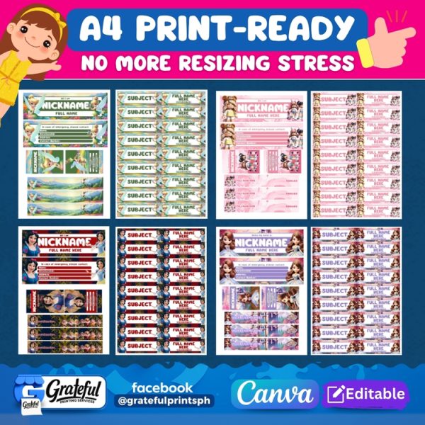 GIRLS Cartoon Labels Bundle - Image 8
