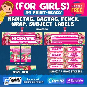GIRLS Cartoon Labels Bundle
