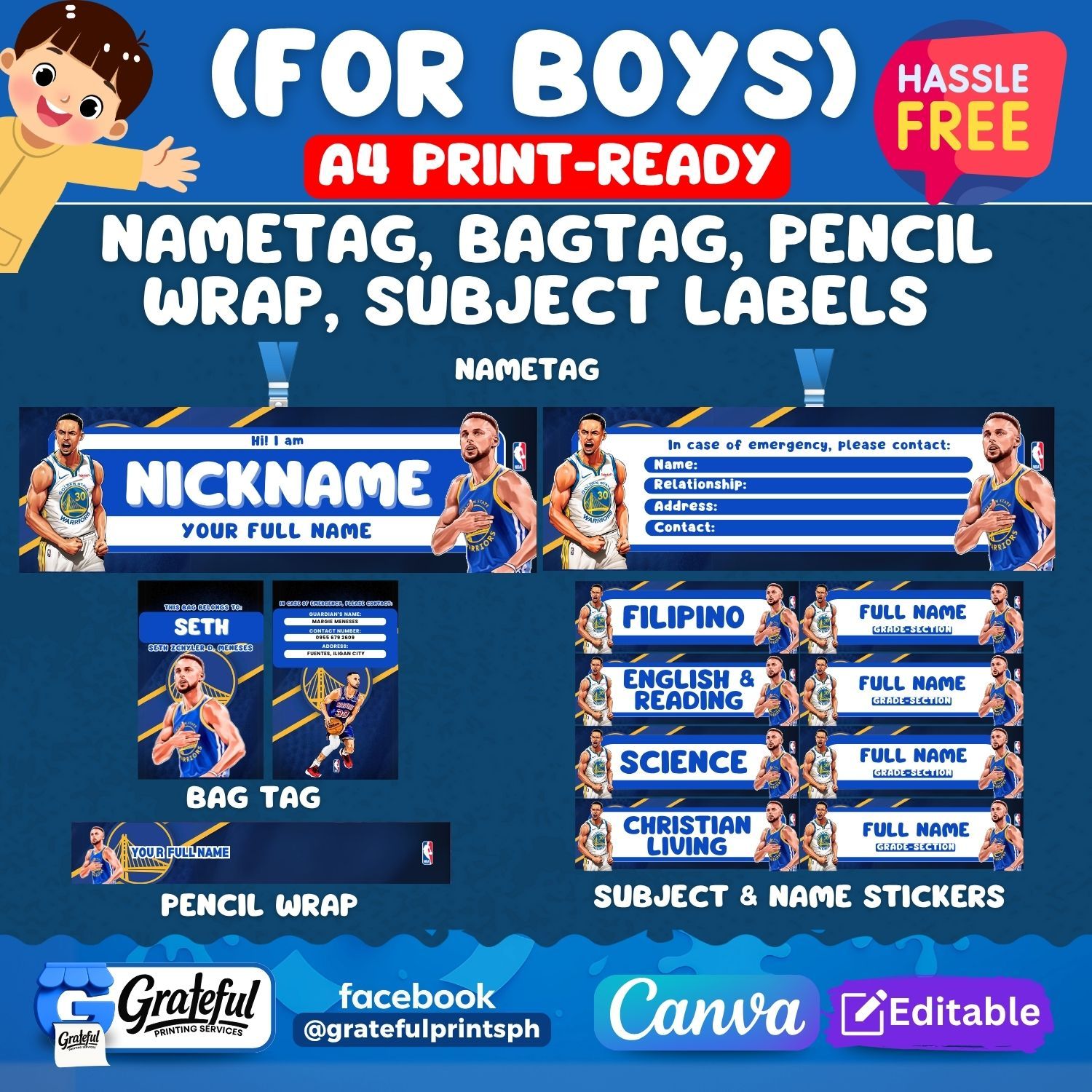 BOYS School Labels Bundle