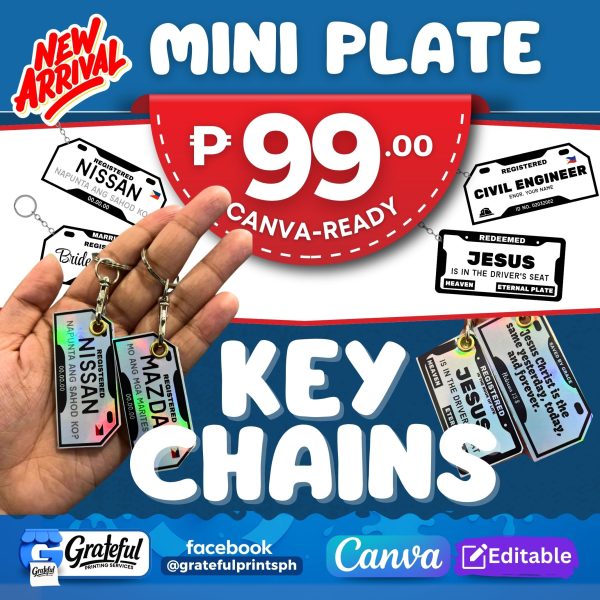 Mini Plate Keychains