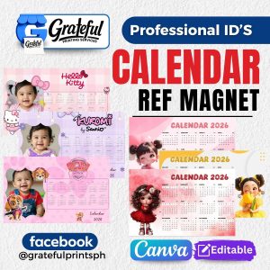 ATM-Size Calendar Ref Magnet Layout